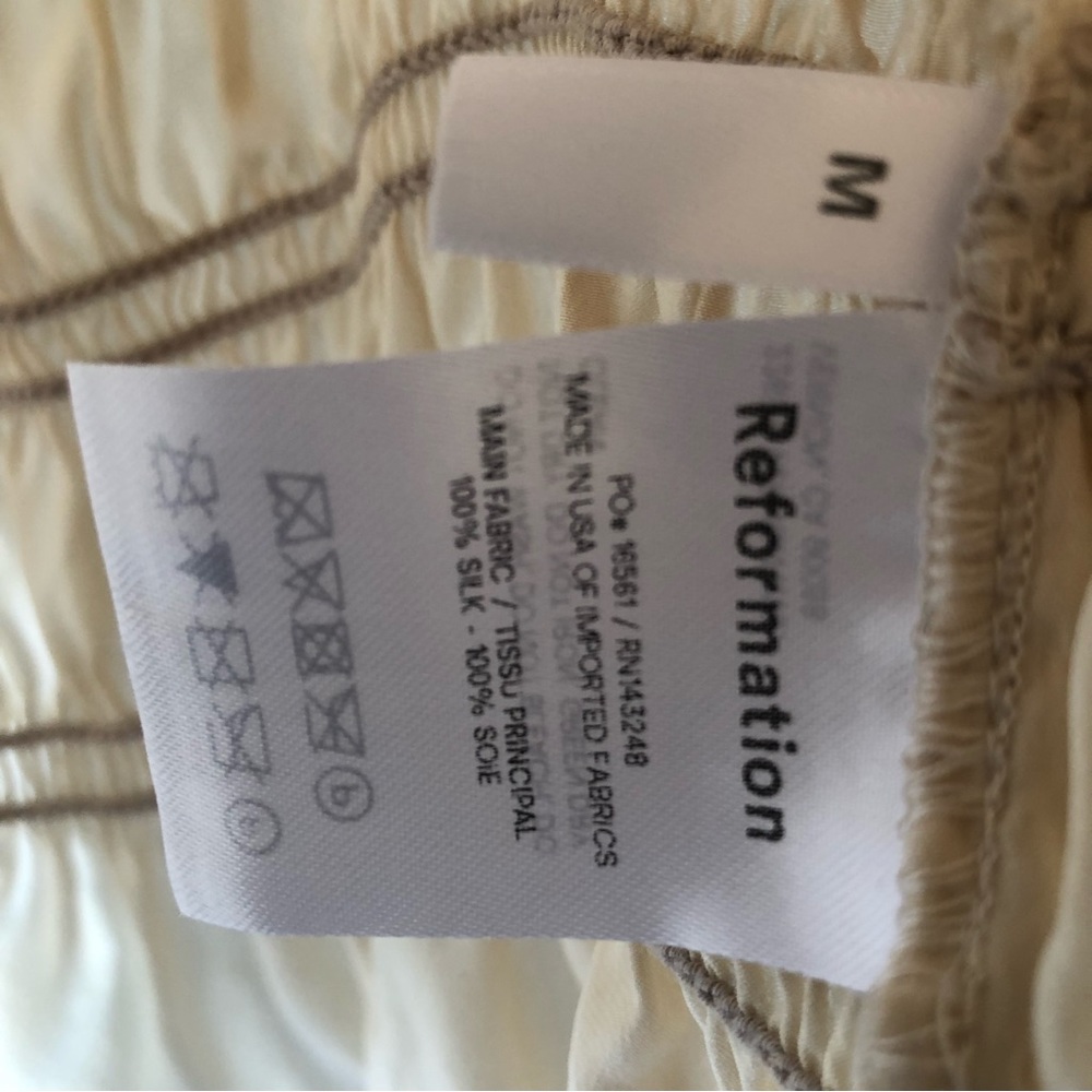 Reformation Silk Viviana Top Champagne size M Medium - Picture 10 of 13